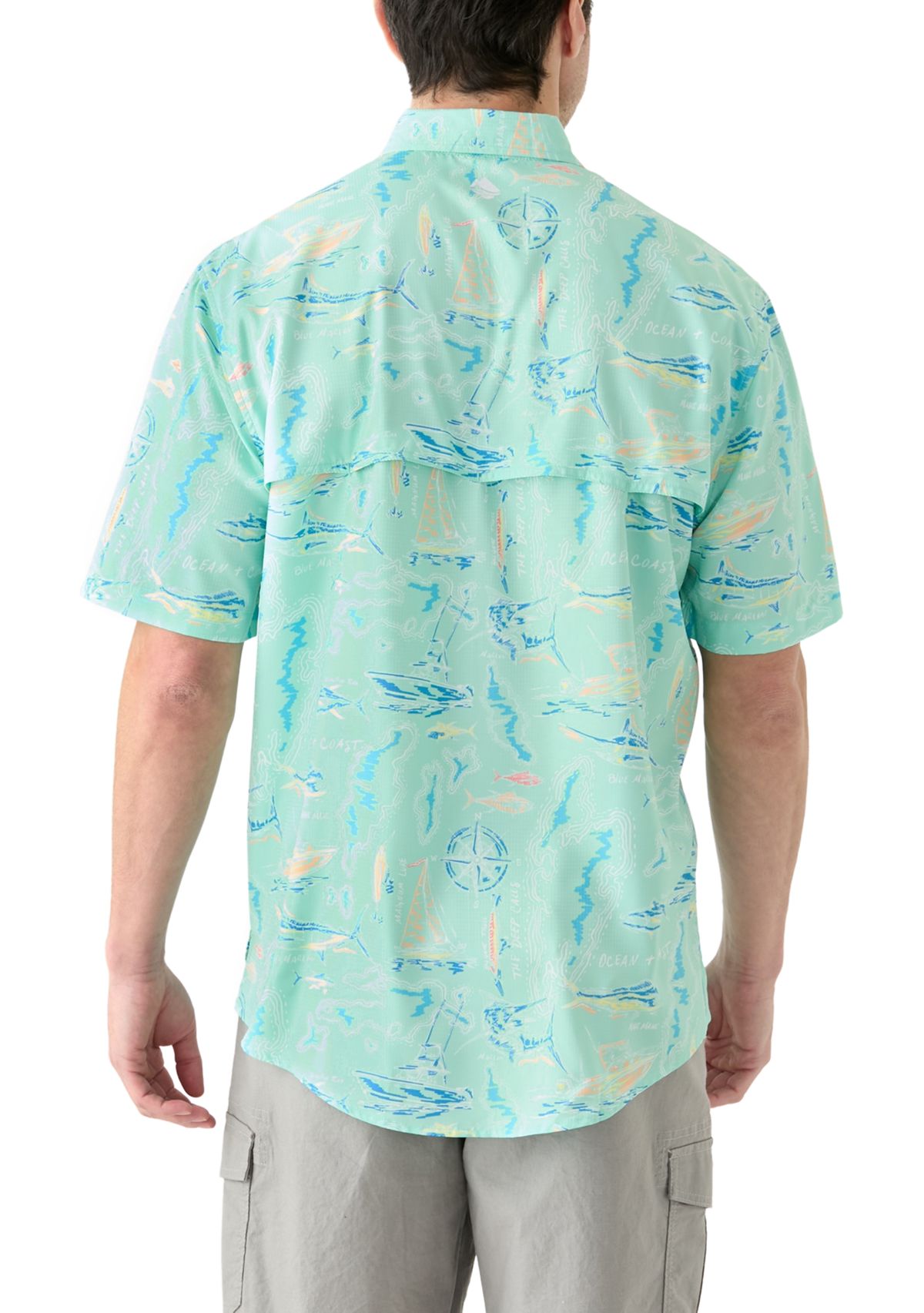 Short Sleeve Printed Fishing Shirt