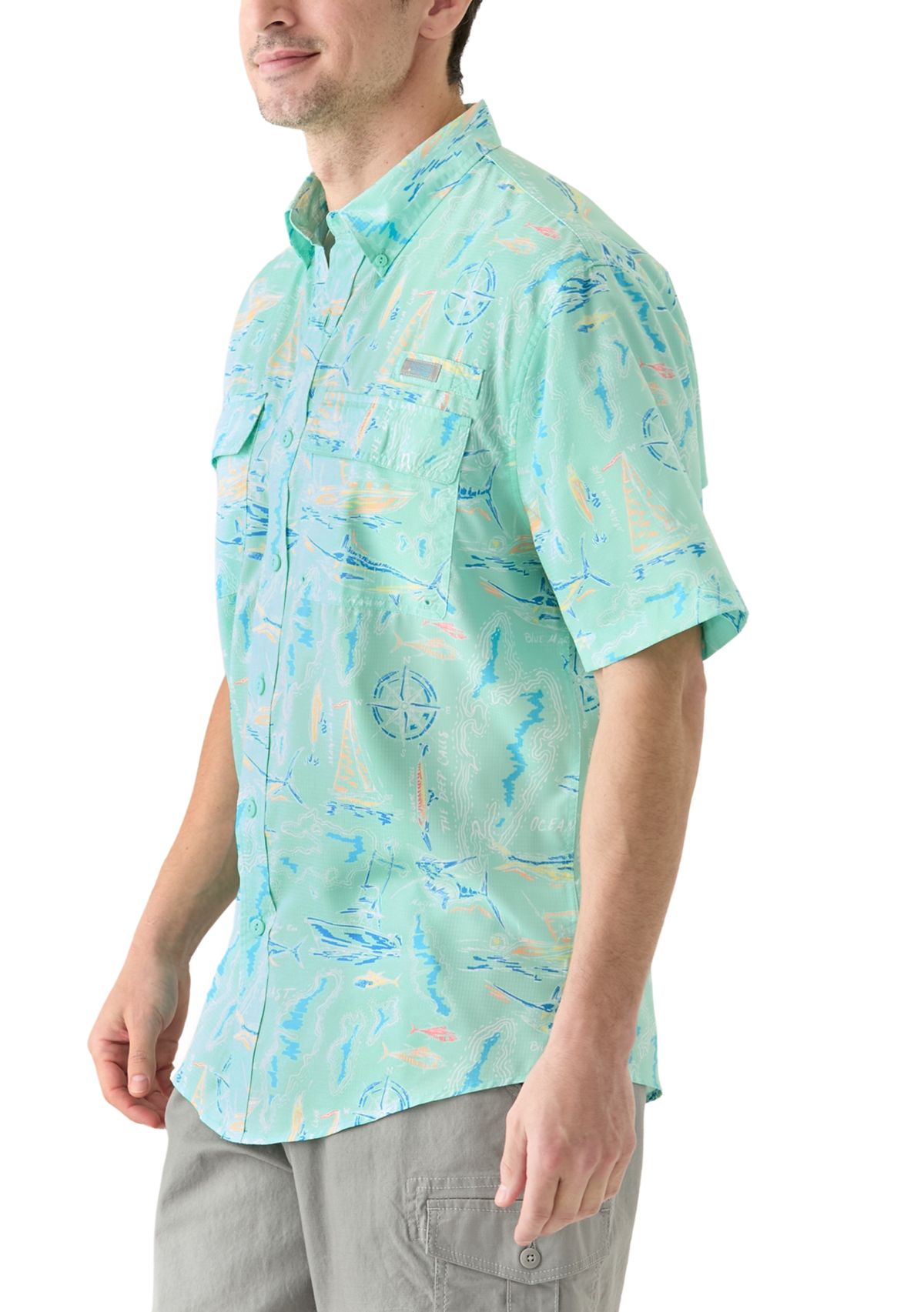 Short Sleeve Printed Fishing Shirt