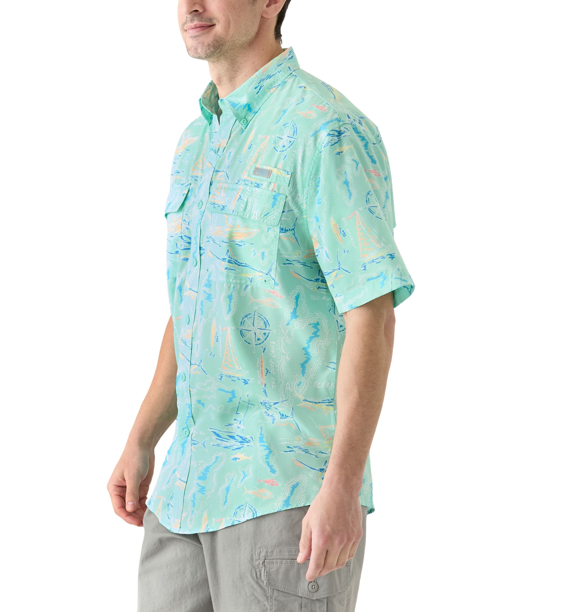 Short Sleeve Printed Fishing Shirt
