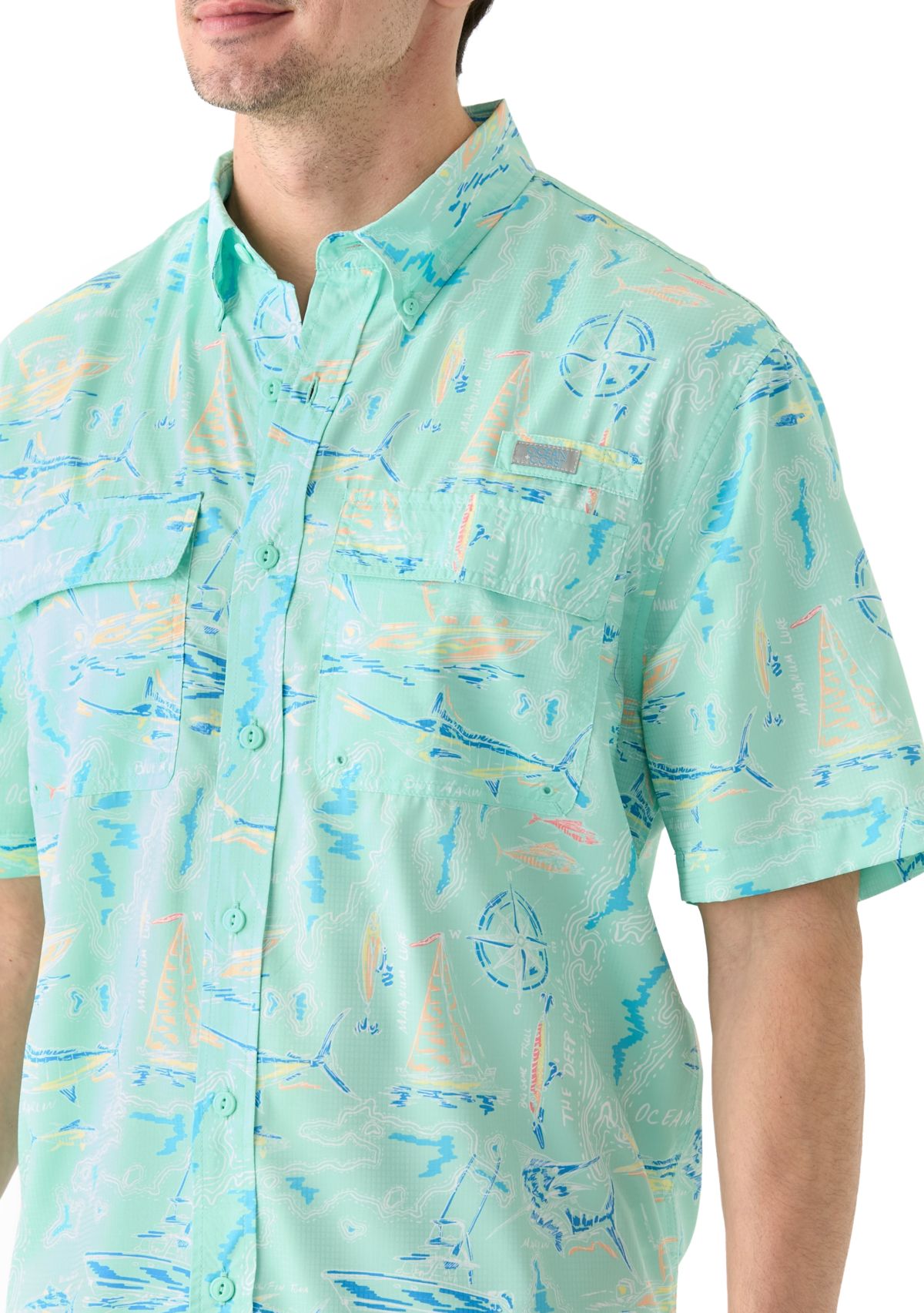 Short Sleeve Printed Fishing Shirt