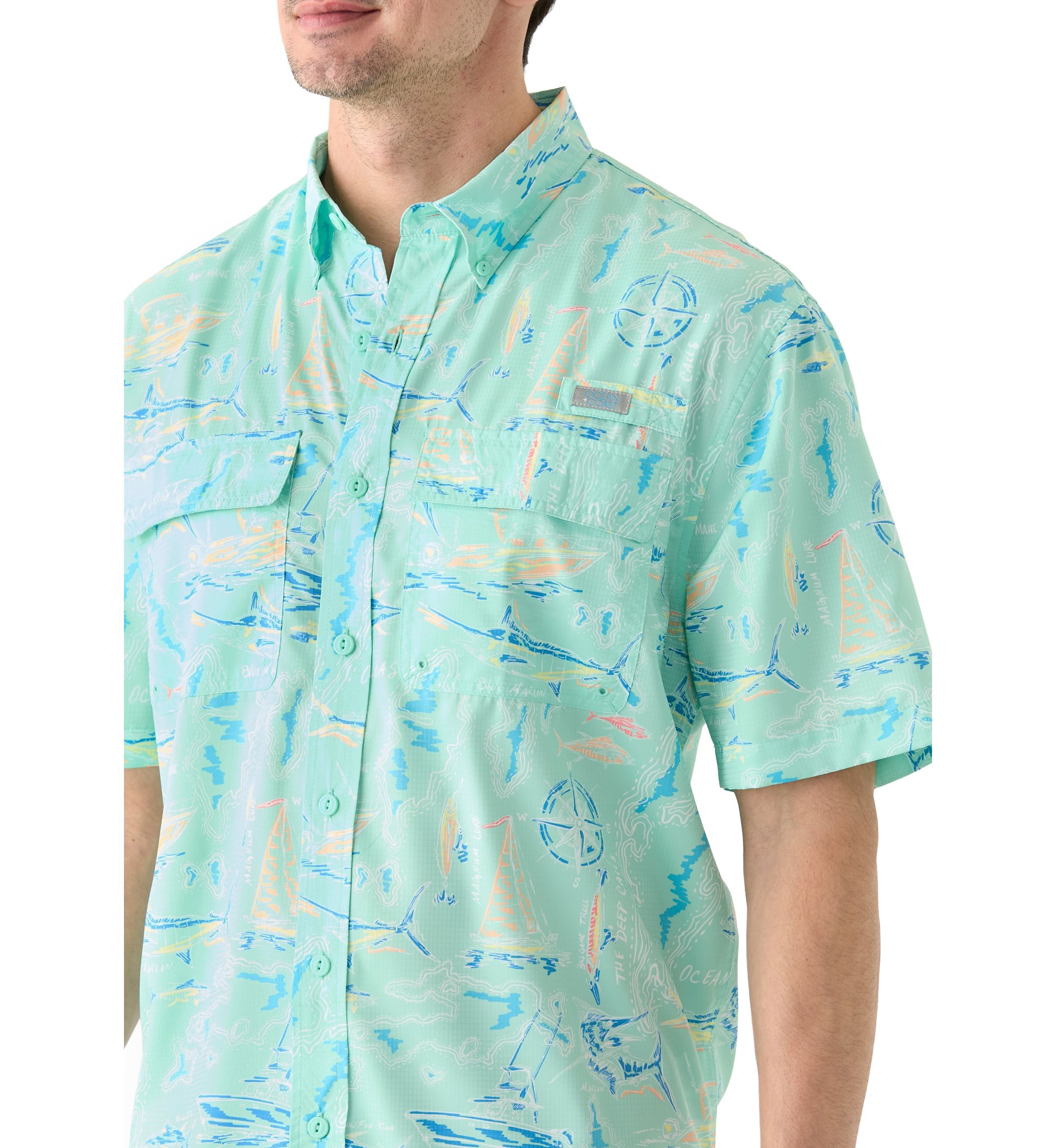 Short Sleeve Printed Fishing Shirt