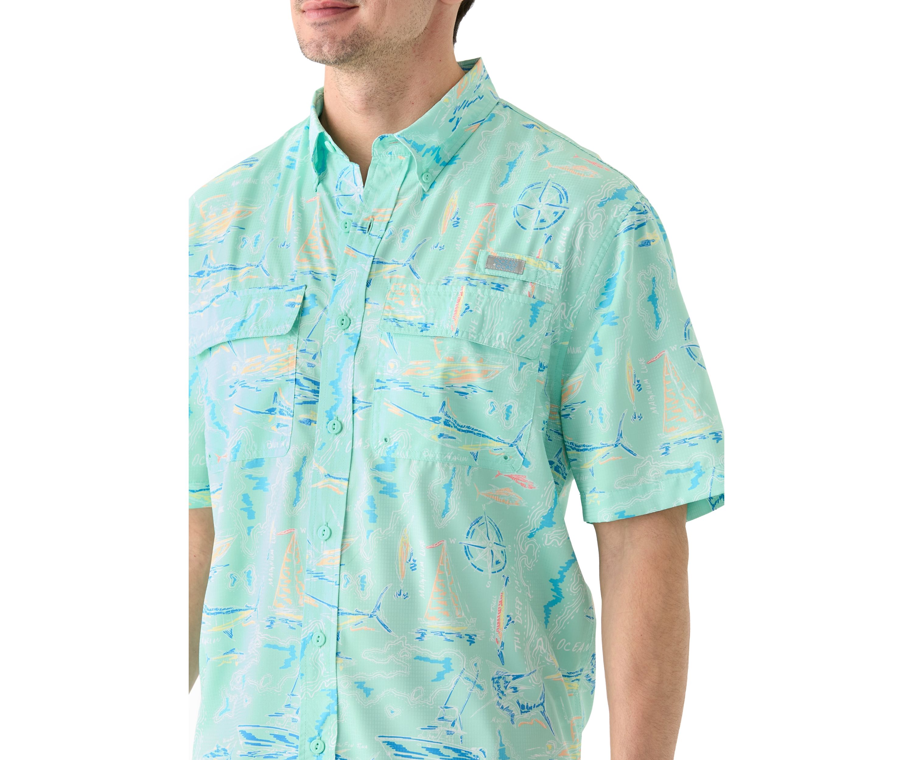 Short Sleeve Printed Fishing Shirt