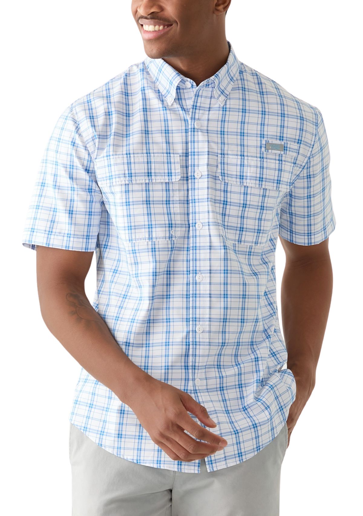 Short Sleeve Yarn Dyed Fishing Shirt