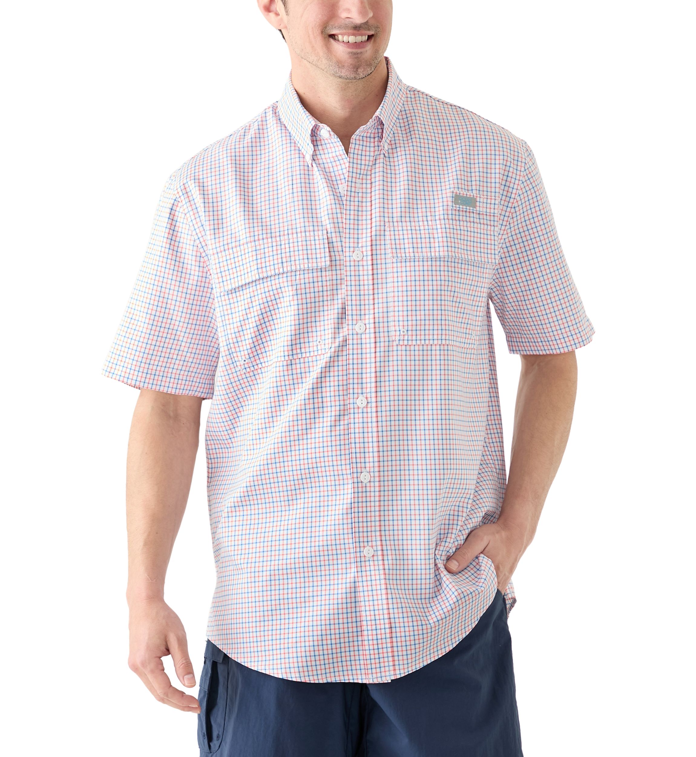 belk men's short sleeve dress shirts Crown & Ivy Men's Short Sleeve Linen and Cotten Camp Shirt