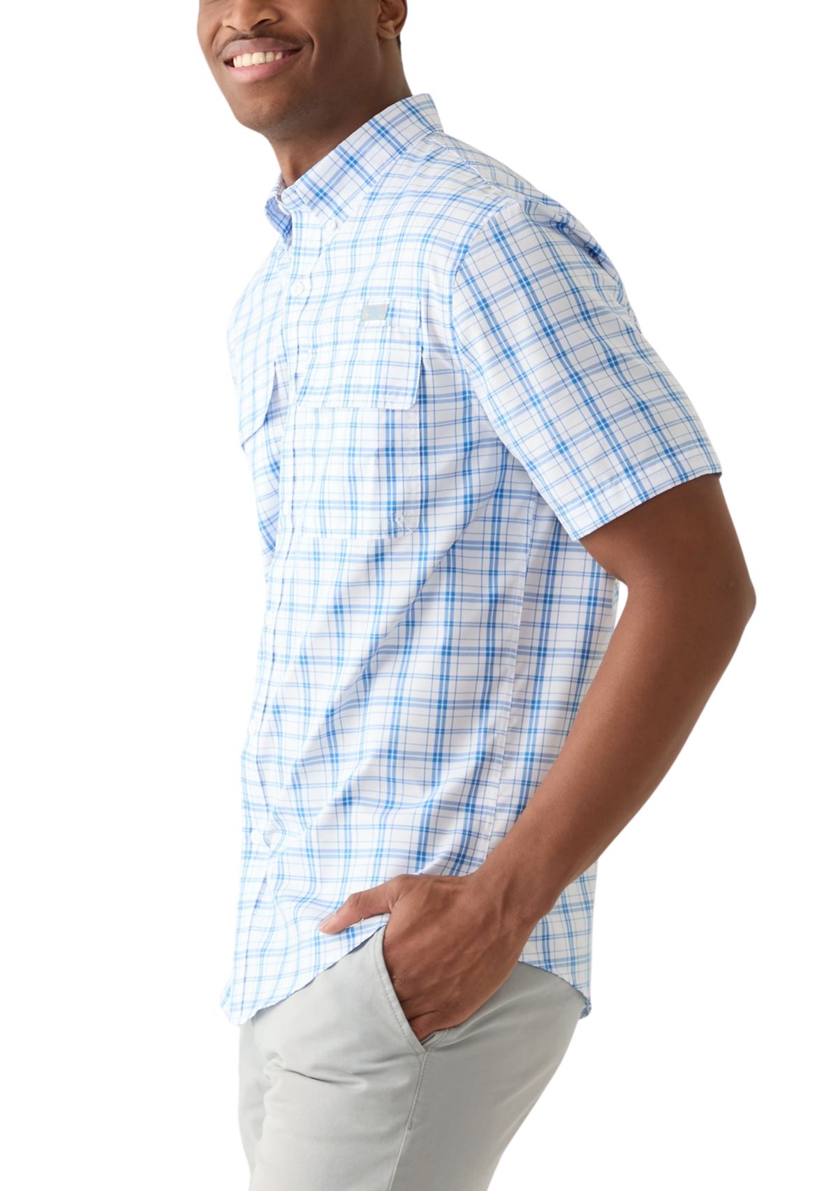 Short Sleeve Yarn Dyed Fishing Shirt