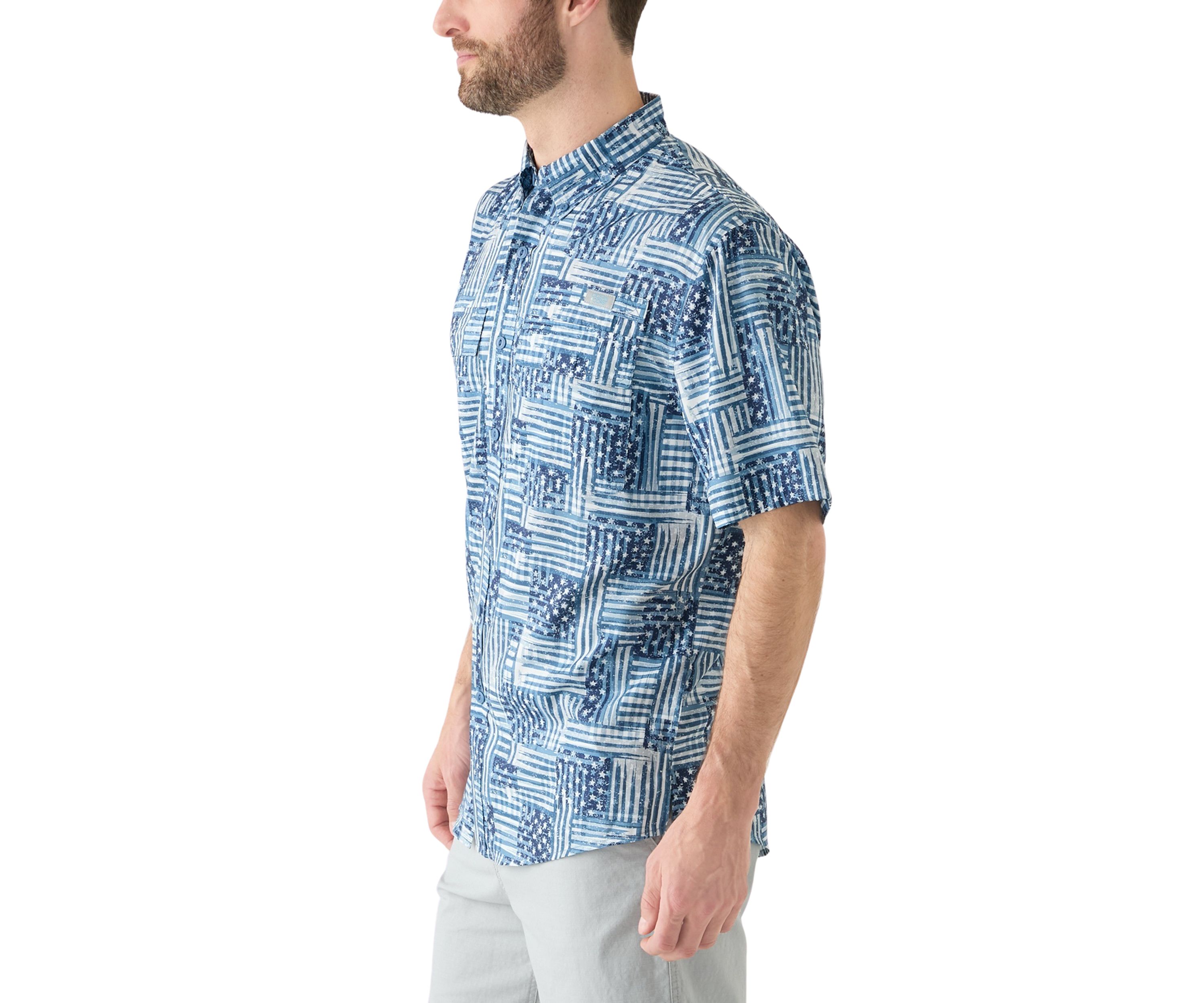 Americana Printed Fishing Shirt
