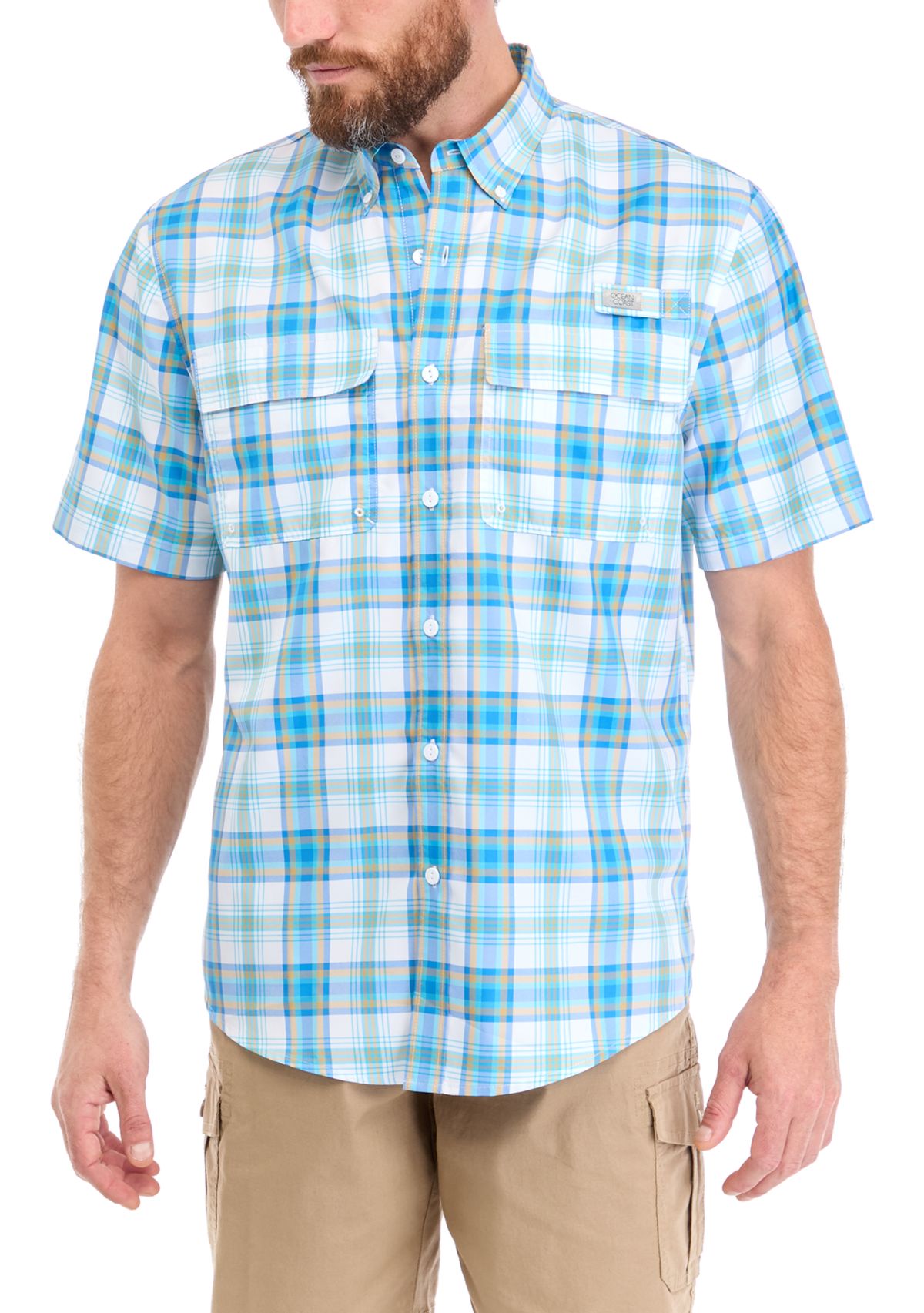 Short Sleeve Yarn Dyed Fishing Shirt