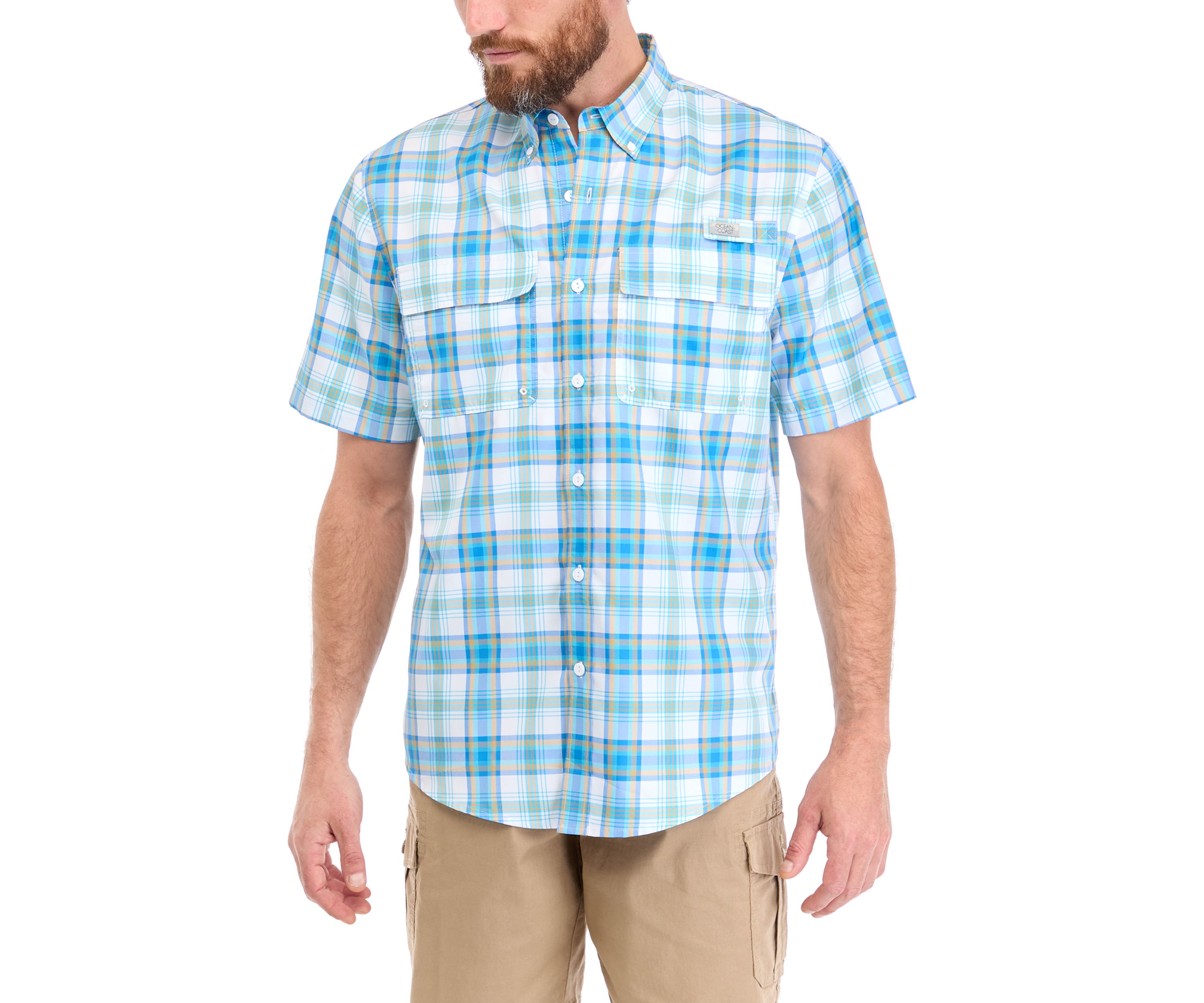 Short Sleeve Yarn Dyed Fishing Shirt