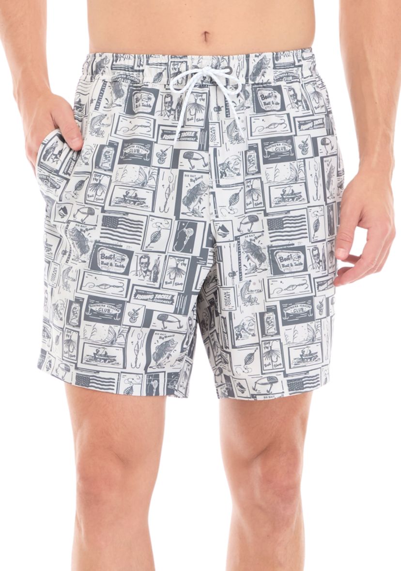 Printed Swim Trunks