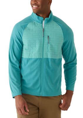 Ocean + Coast Men's Grid Fleece Full Zip Jacket