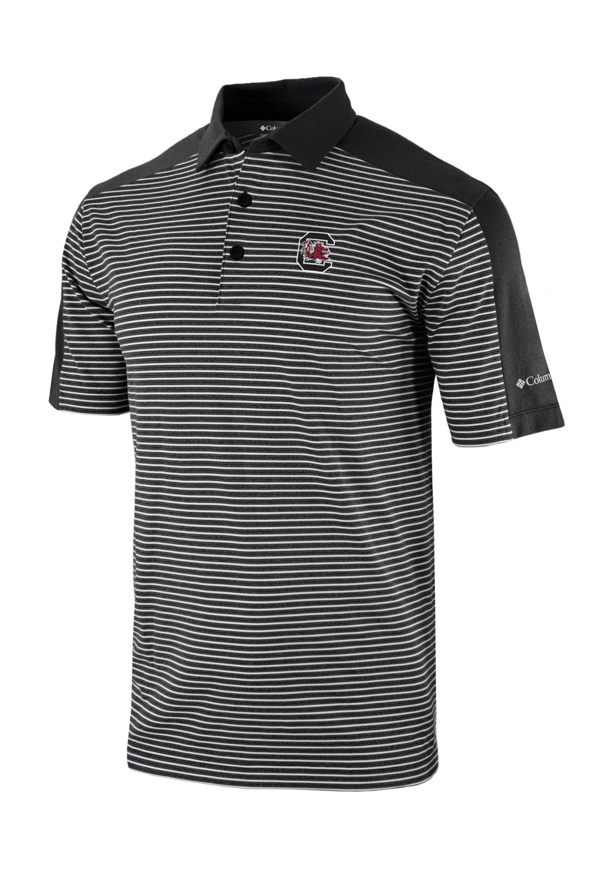 NCAA South Carolina Gamecocks  Striped Golf Polo Shirt