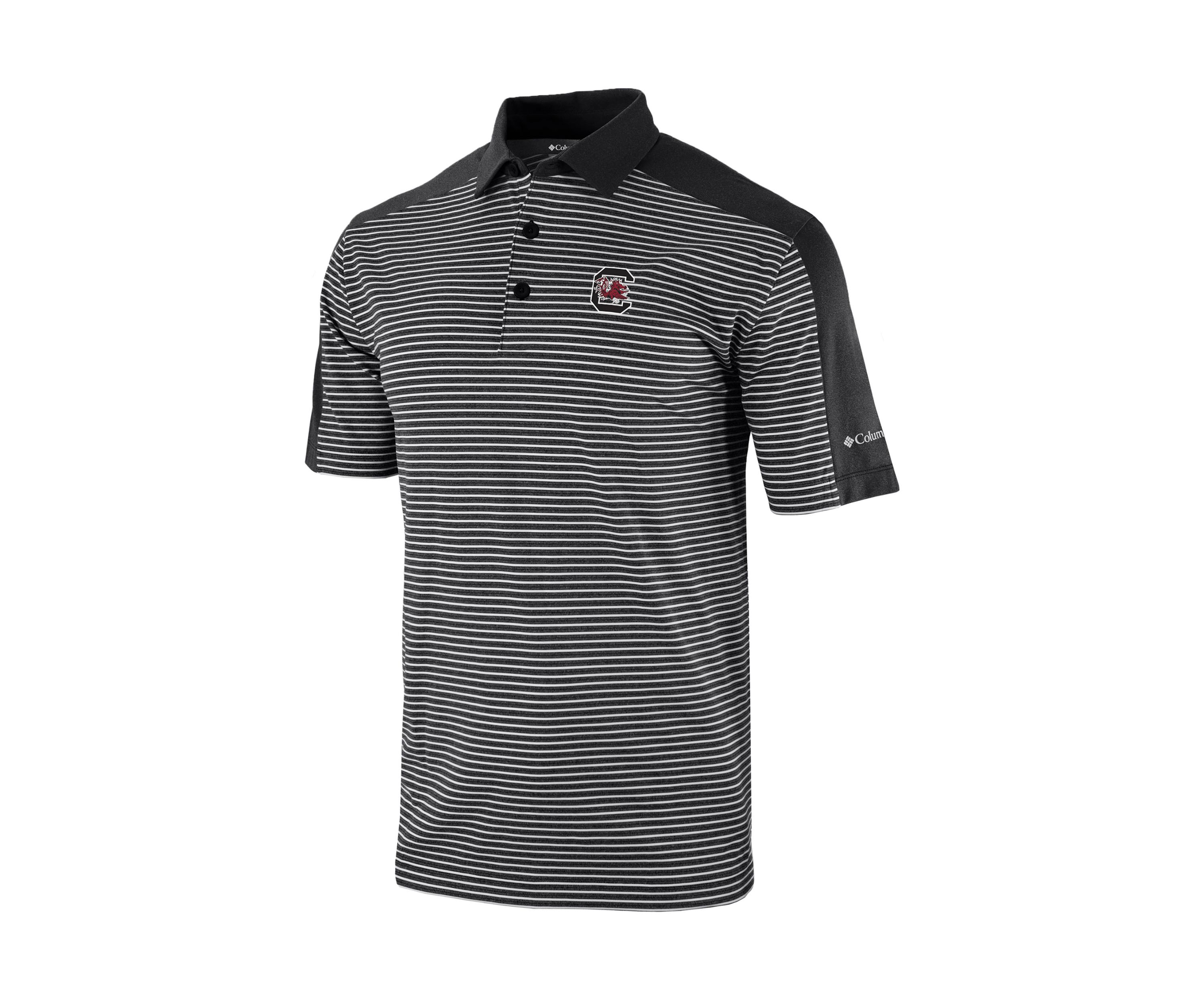 NCAA South Carolina Gamecocks  Striped Golf Polo Shirt