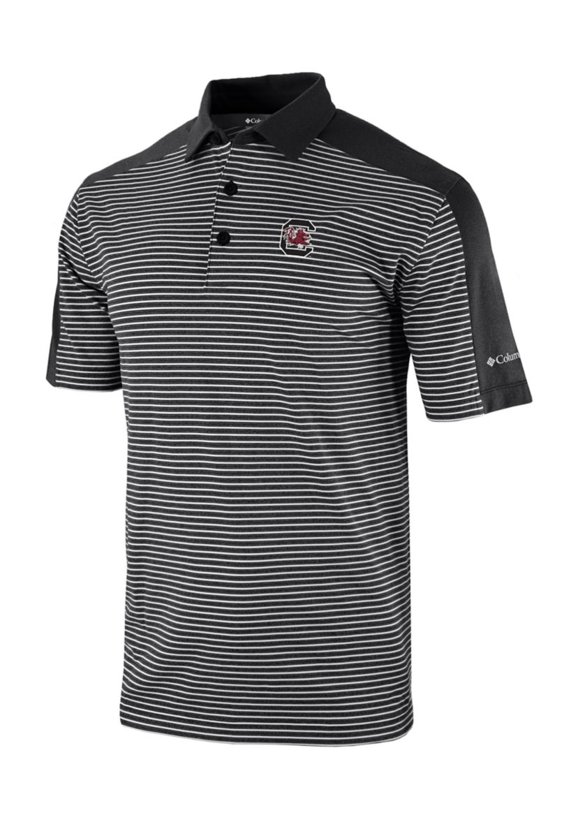 NCAA South Carolina Gamecocks  Striped Golf Polo Shirt