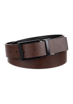 Johnston & Murphy Leather Braided Belt Men's Belts Cognac : 42