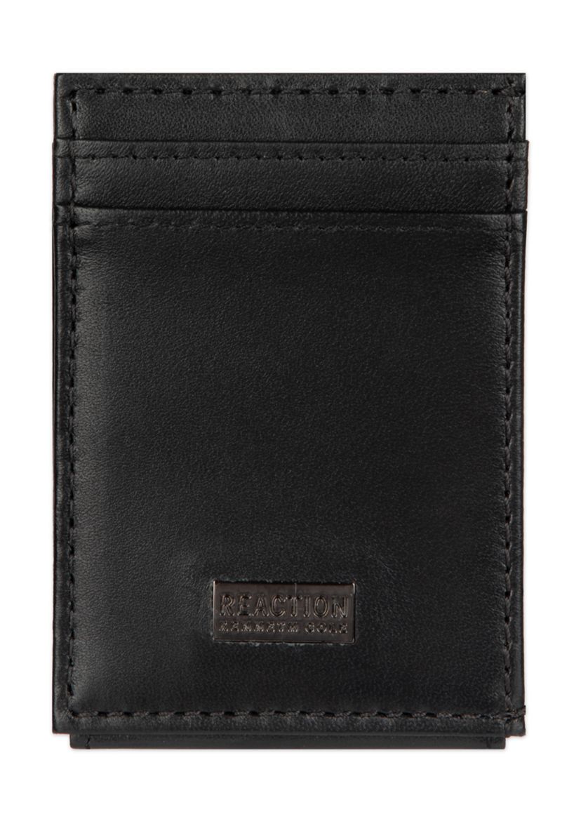 Slim Front Pocket Wallet with Magnetic Money Clip