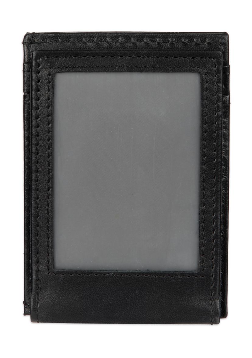 Slim Front Pocket Wallet with Magnetic Money Clip