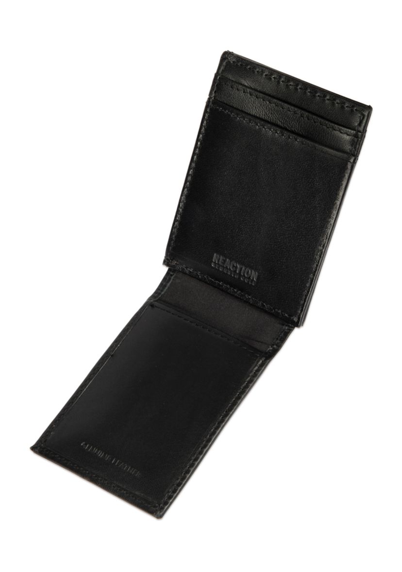 Slim Front Pocket Wallet with Magnetic Money Clip