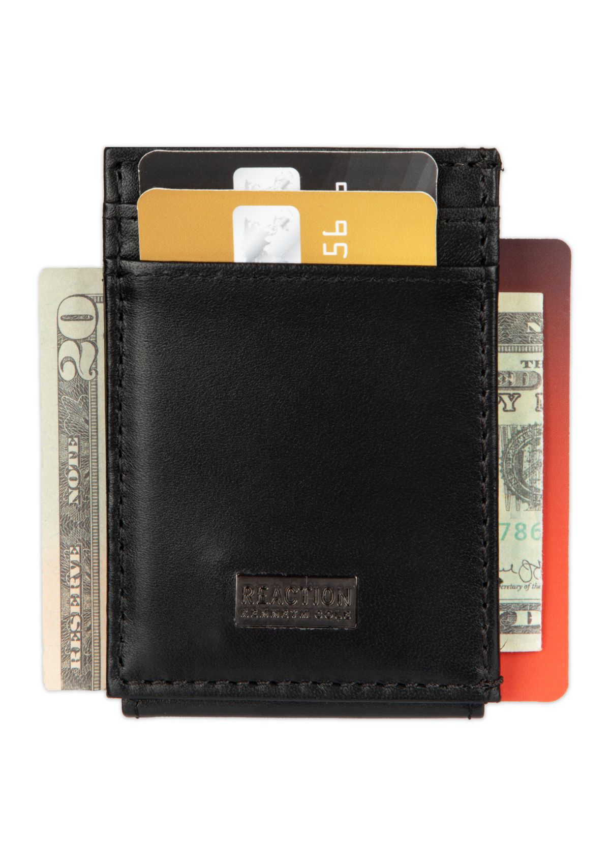 Slim Front Pocket Wallet with Magnetic Money Clip