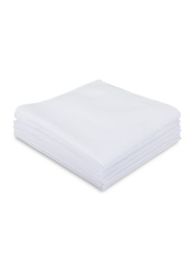 Kenneth Cole Reaction Men's 6 Piece Handkerchief Set, White