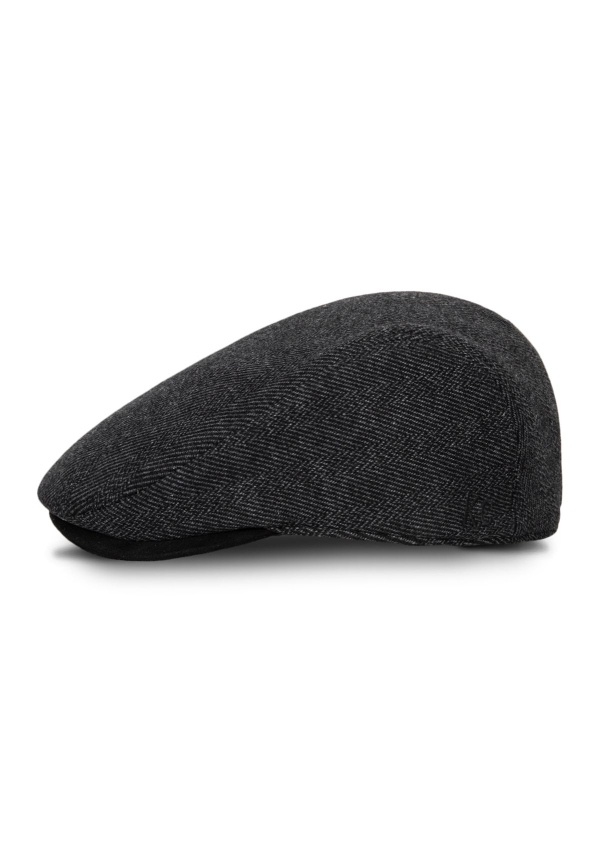 Mens Ripstop Flat Cap Ivy Hat with Sherpa Lining