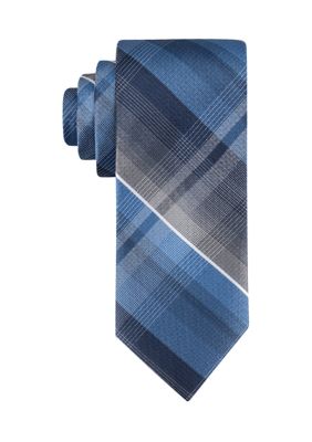 Kenneth Cole Reaction Men's Central Shaded Plaid Necktie