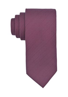 Kenneth Cole Reaction Men's Raymond Micro Solid Necktie, Burgundy
