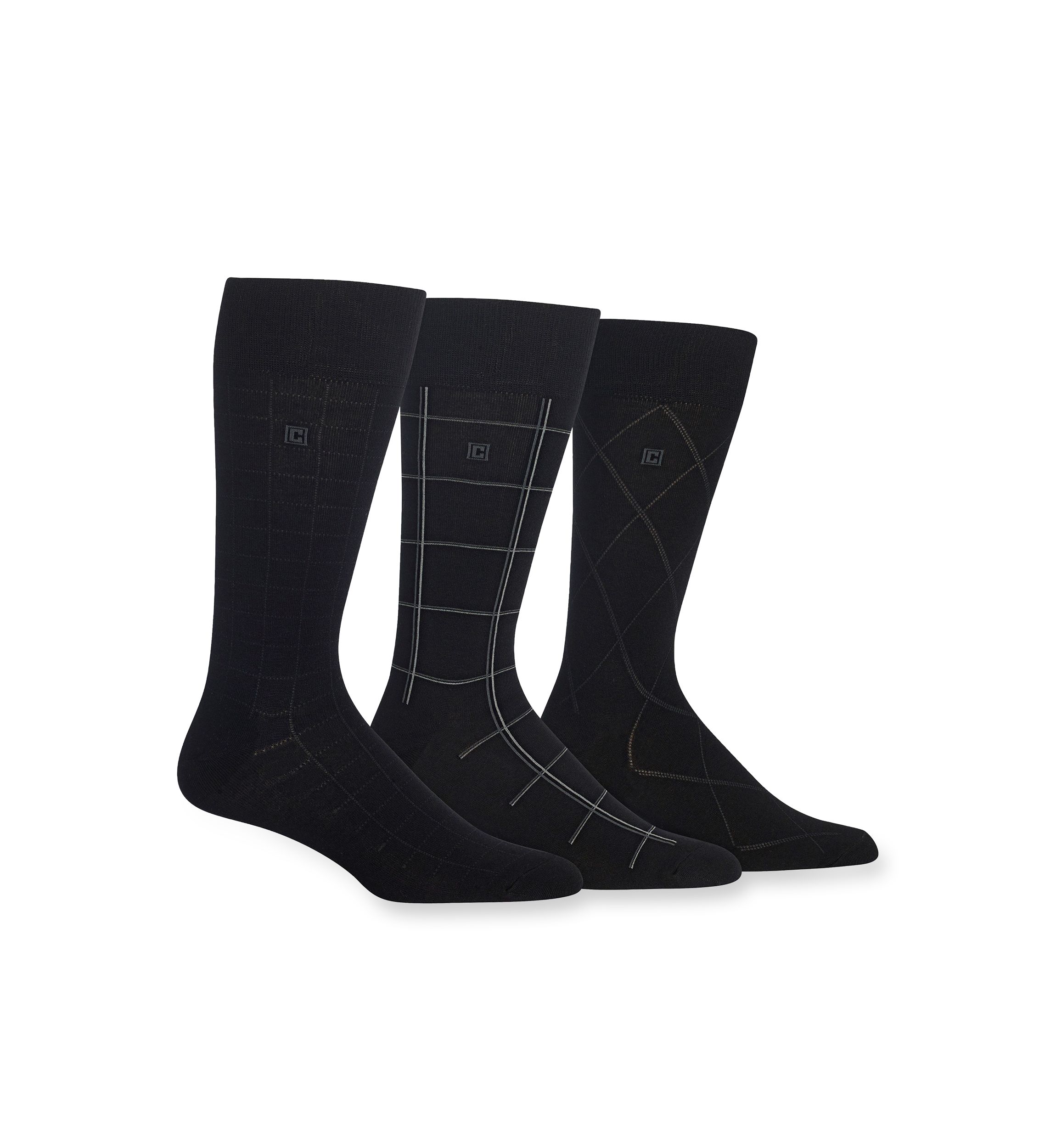 Windowpane Dress Socks 3-Pack