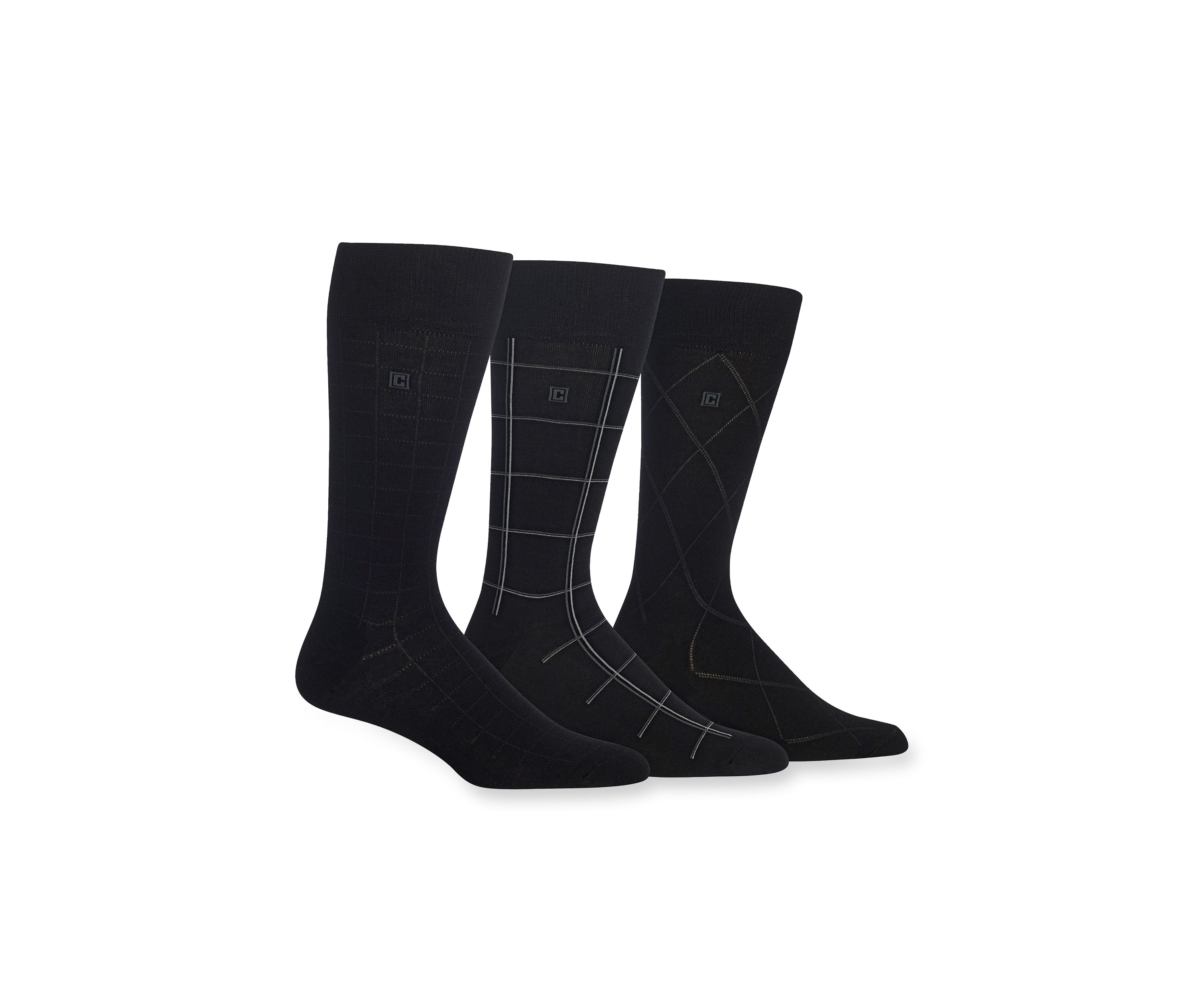 Windowpane Dress Socks 3-Pack