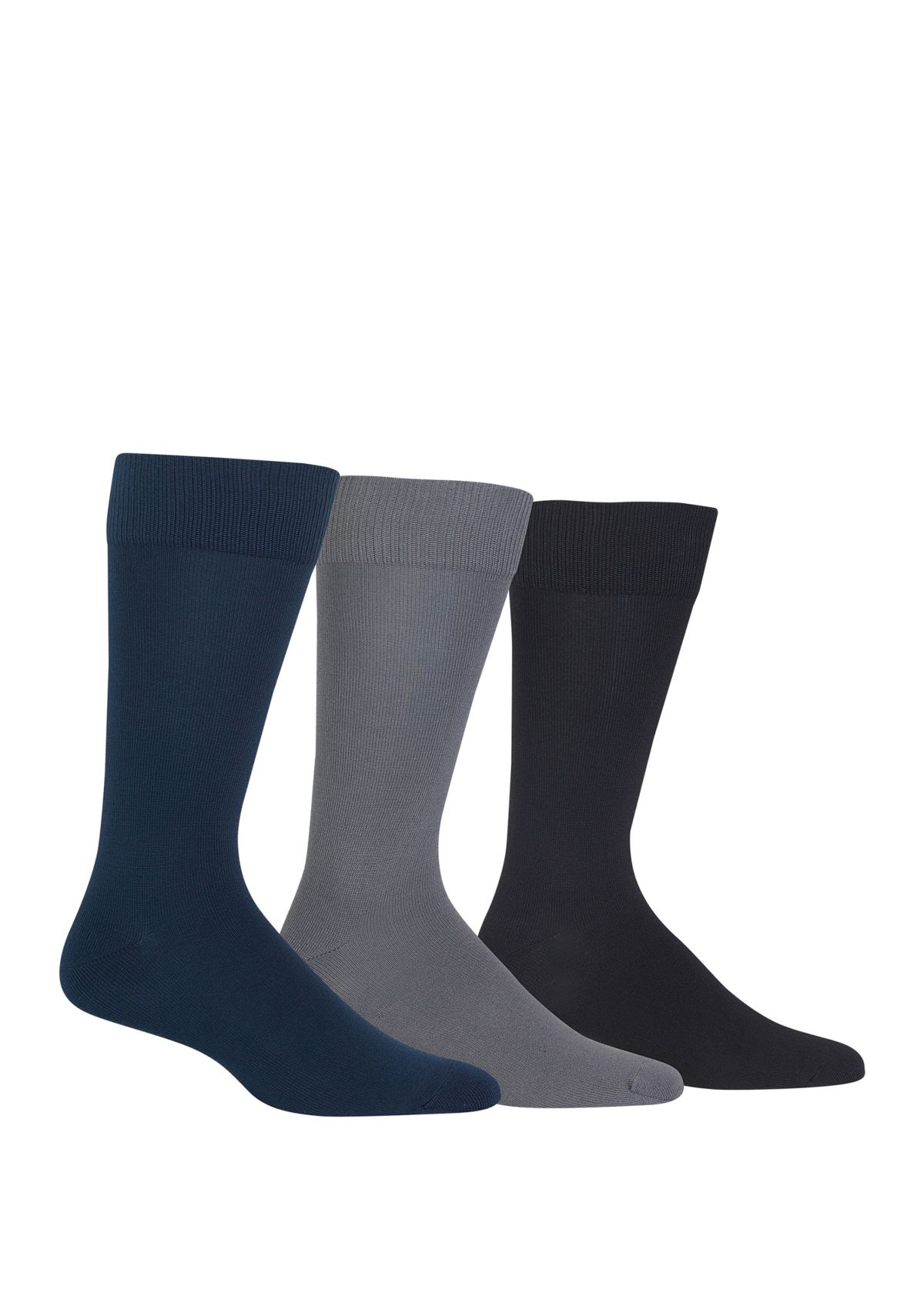 Solid Supersoft Dress Crew Socks-3 Pair