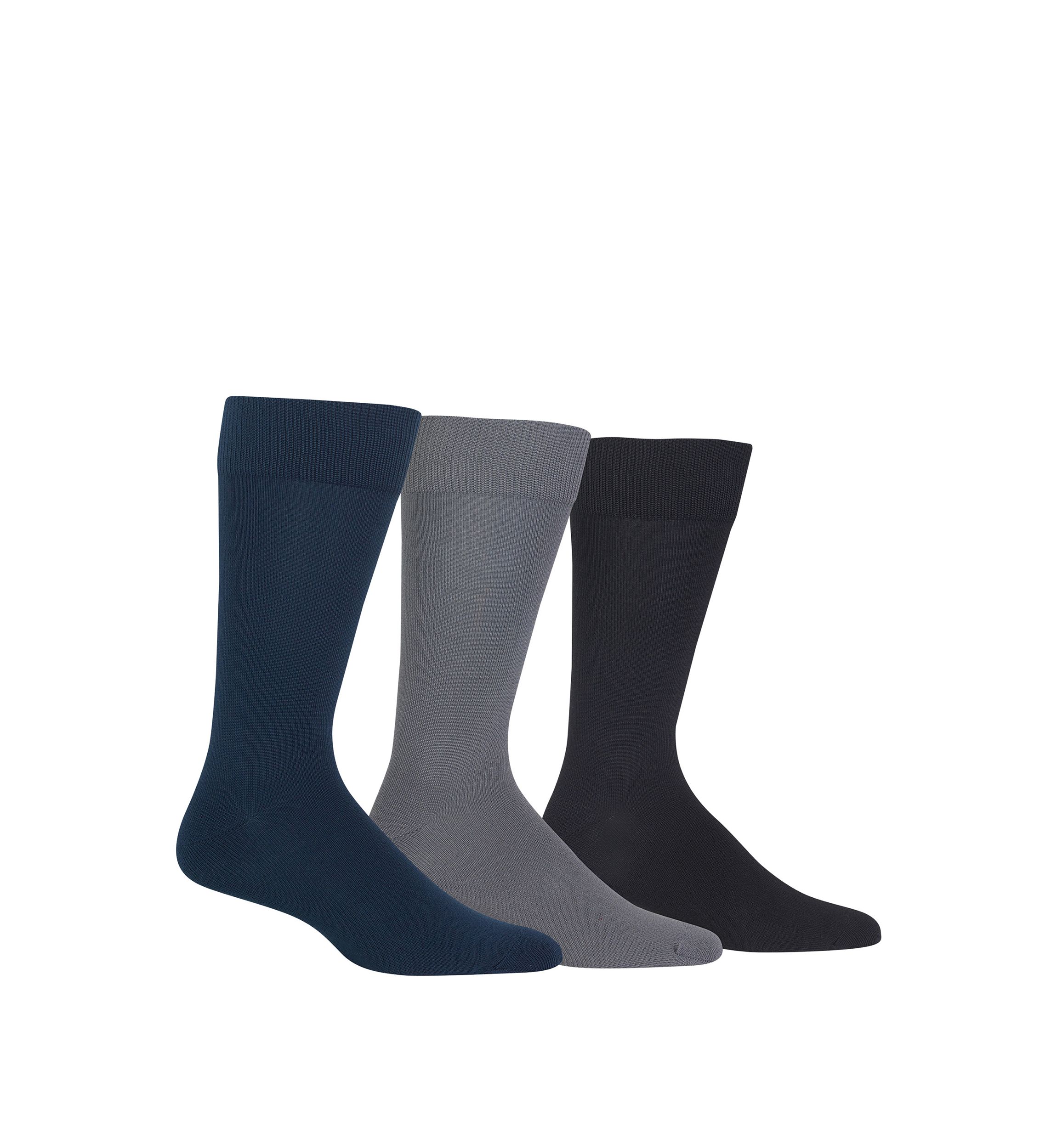 Solid Supersoft Dress Crew Socks-3 Pair