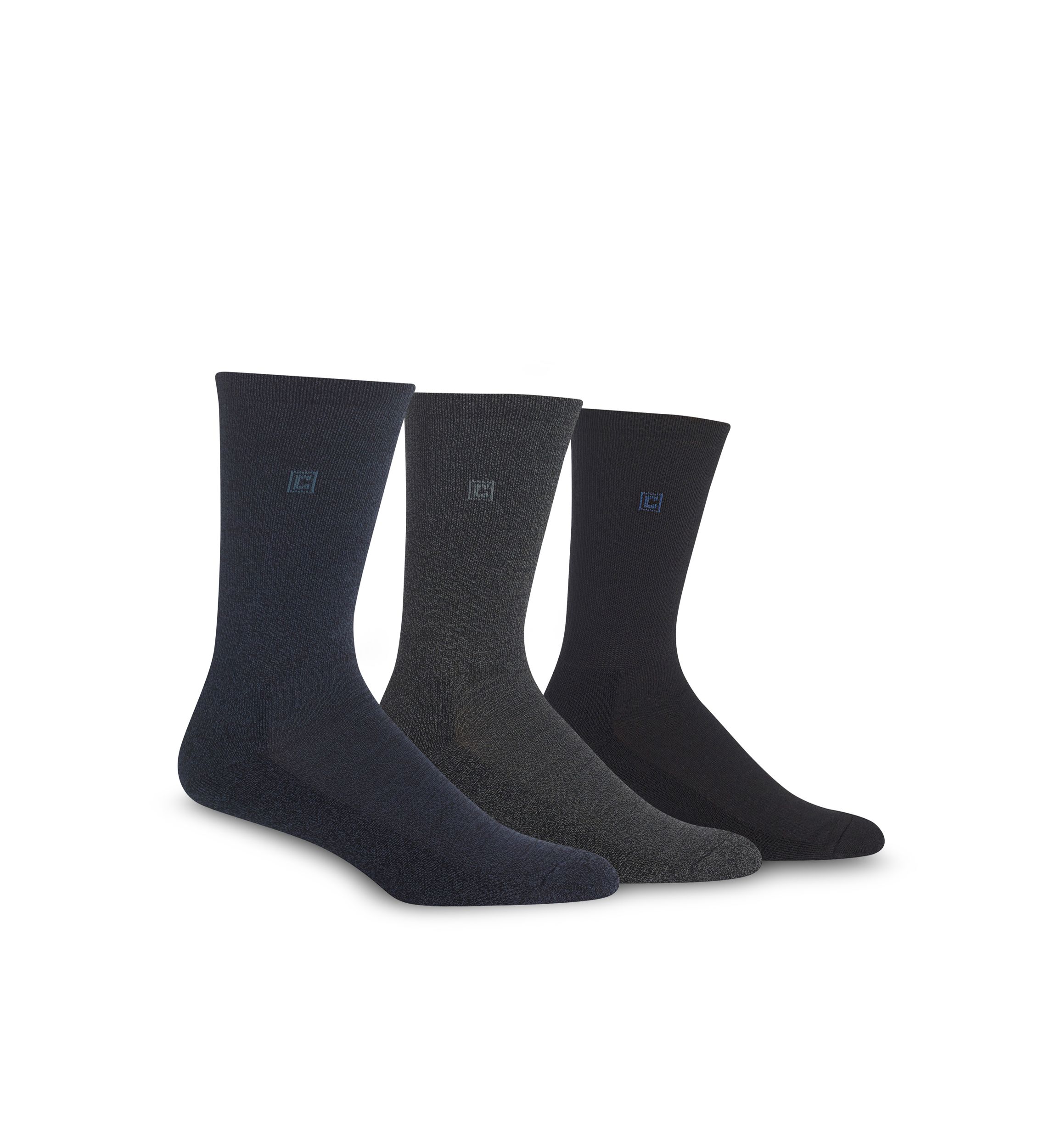 Cushion Sole Rib Crew Socks - 3 Pack