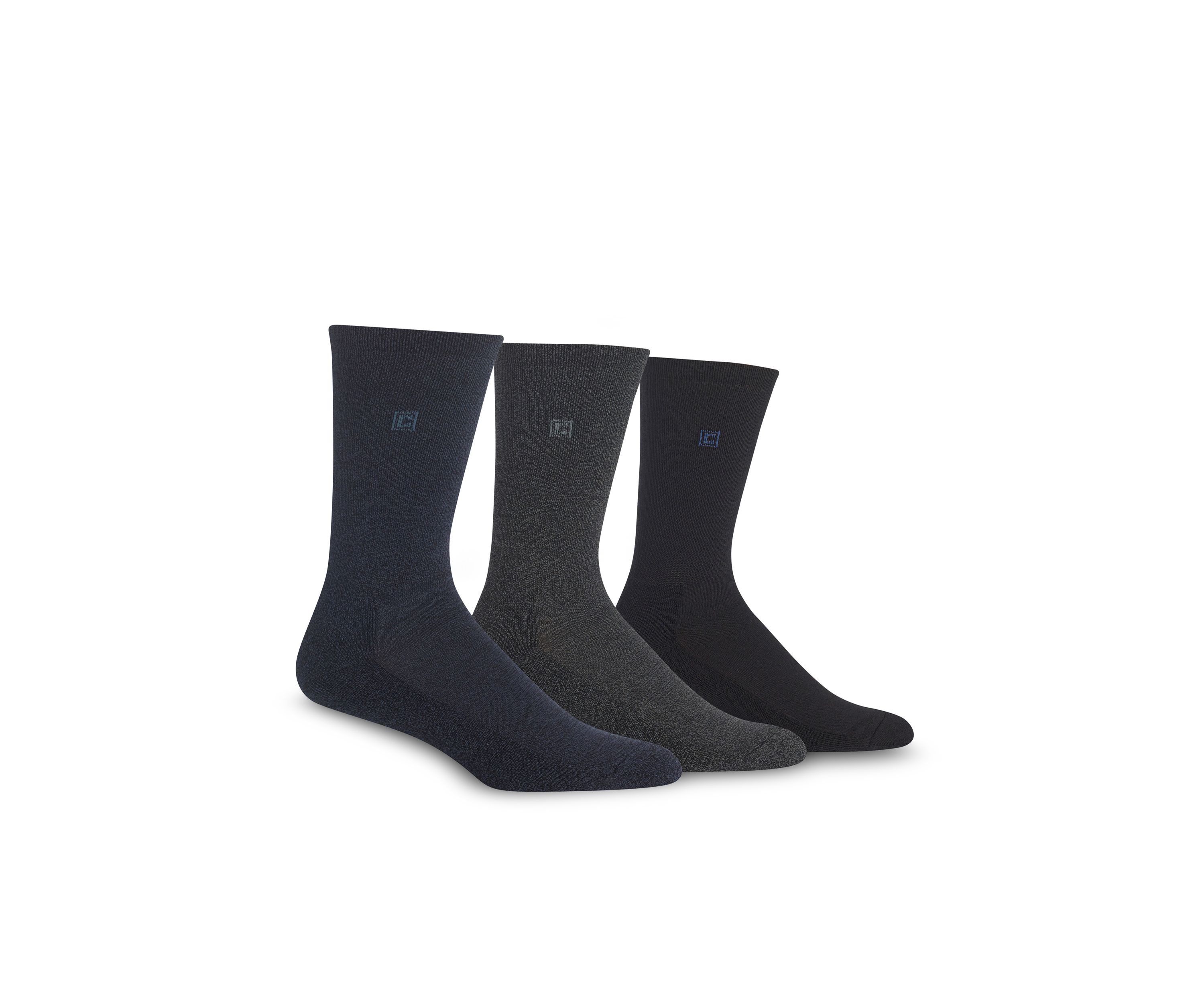 Cushion Sole Rib Crew Socks - 3 Pack