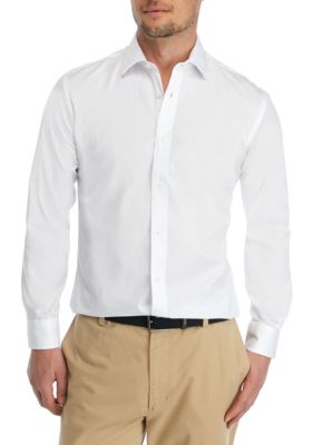 Crown & Ivy™ Slim-Fit Solid Long Sleeve Dress Shirt | belk