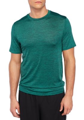 ZELOS Short Sleeve Spacedye Flex Crew Neck Tee Shirt | belk