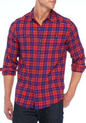 mens flannel shirts belk