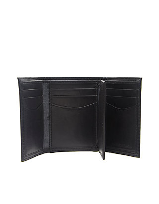 RFID Leather Extra Capacity Trifold Wallet