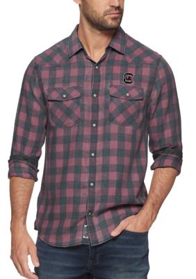 Flag & Anthem Men's NCAA South Carolina Gamecocks Cabot Vintage Soft Western Shirt, 2XL