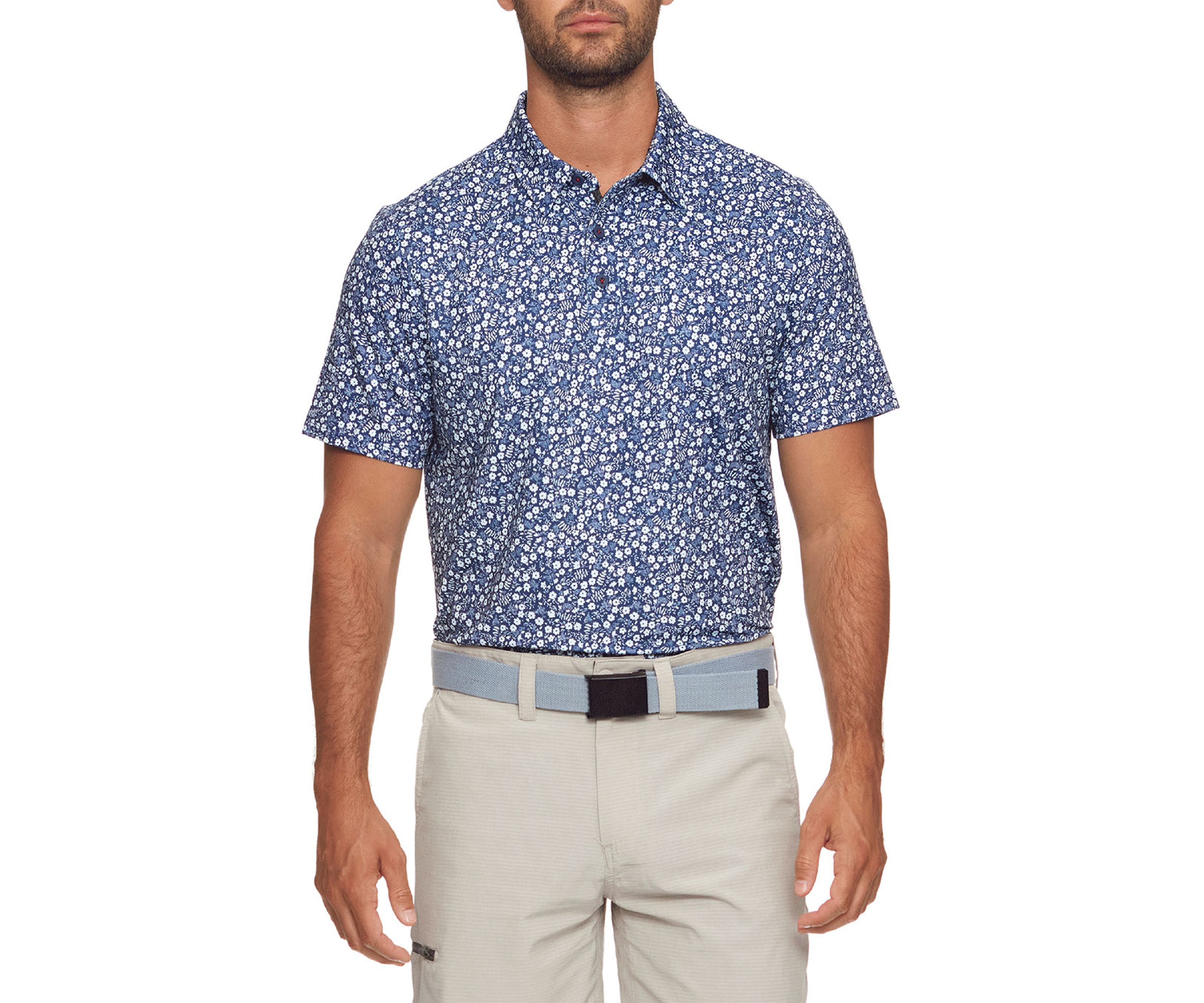 Cobbtown Floral Print Polo Shirt