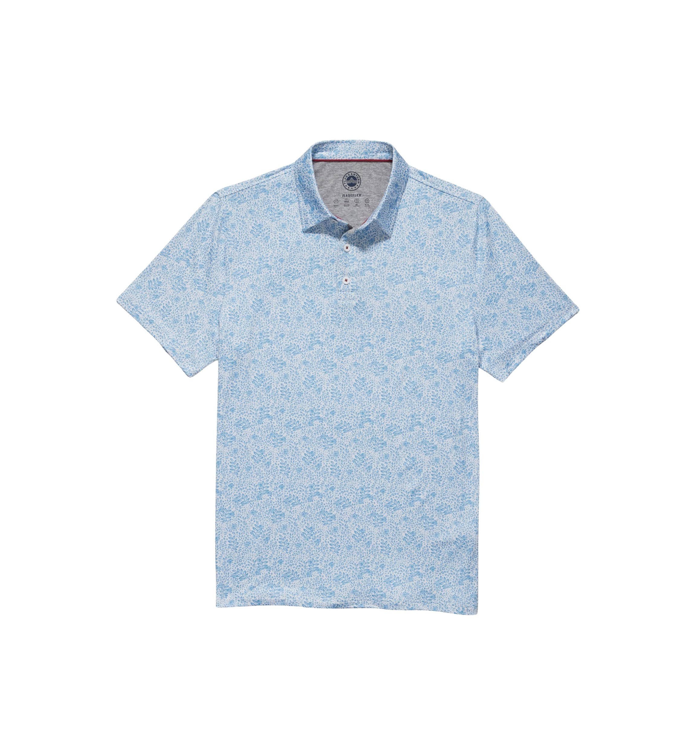 Leaf Print Polo Shirt