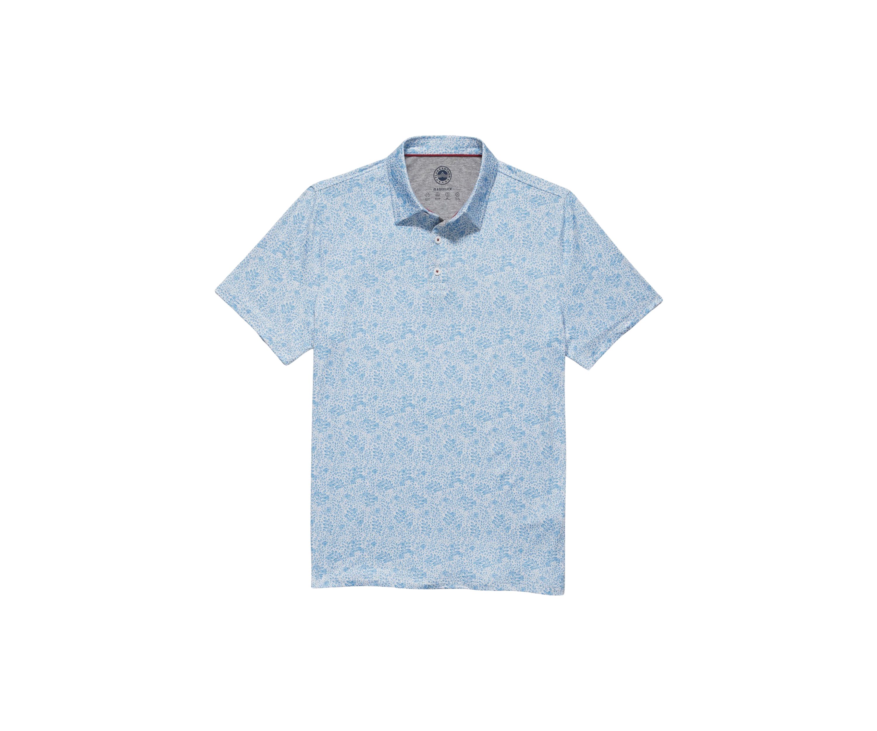 Leaf Print Polo Shirt