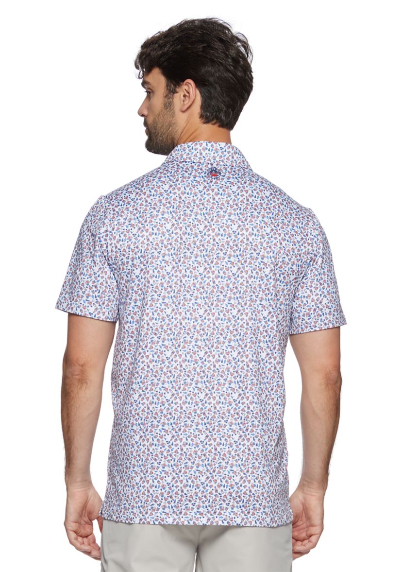 Mens Cocktail Print Button Up Shirt 