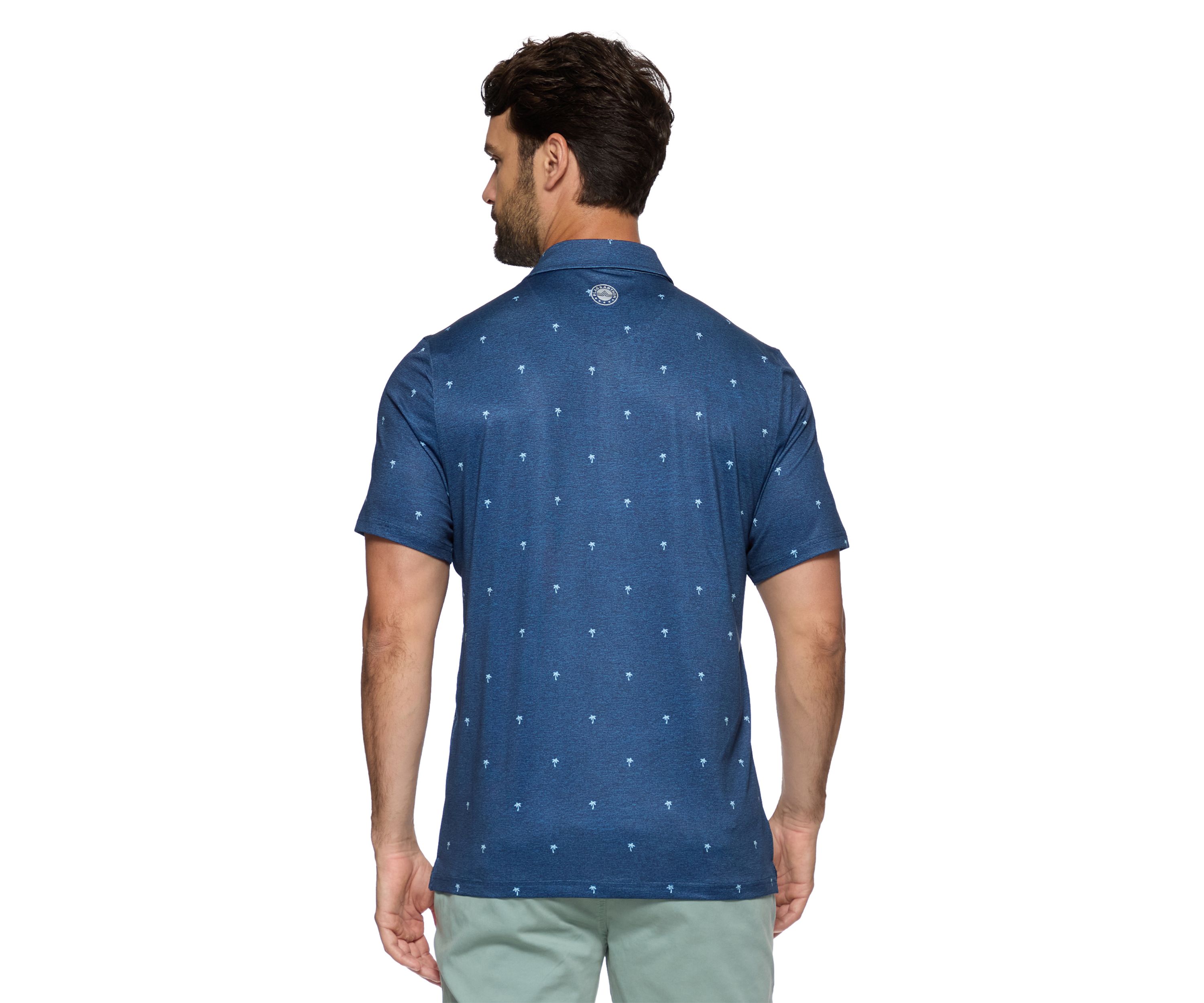 Mens Palm Printed Polo Shirt