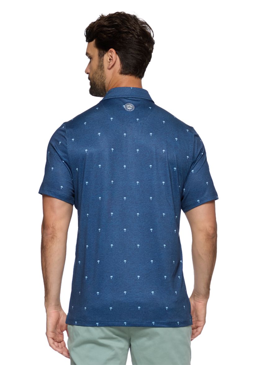Mens Palm Printed Polo Shirt