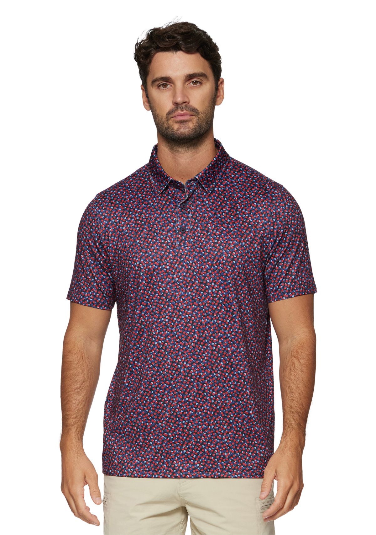 Mens MVP Winfield Star Print Polo Shirt