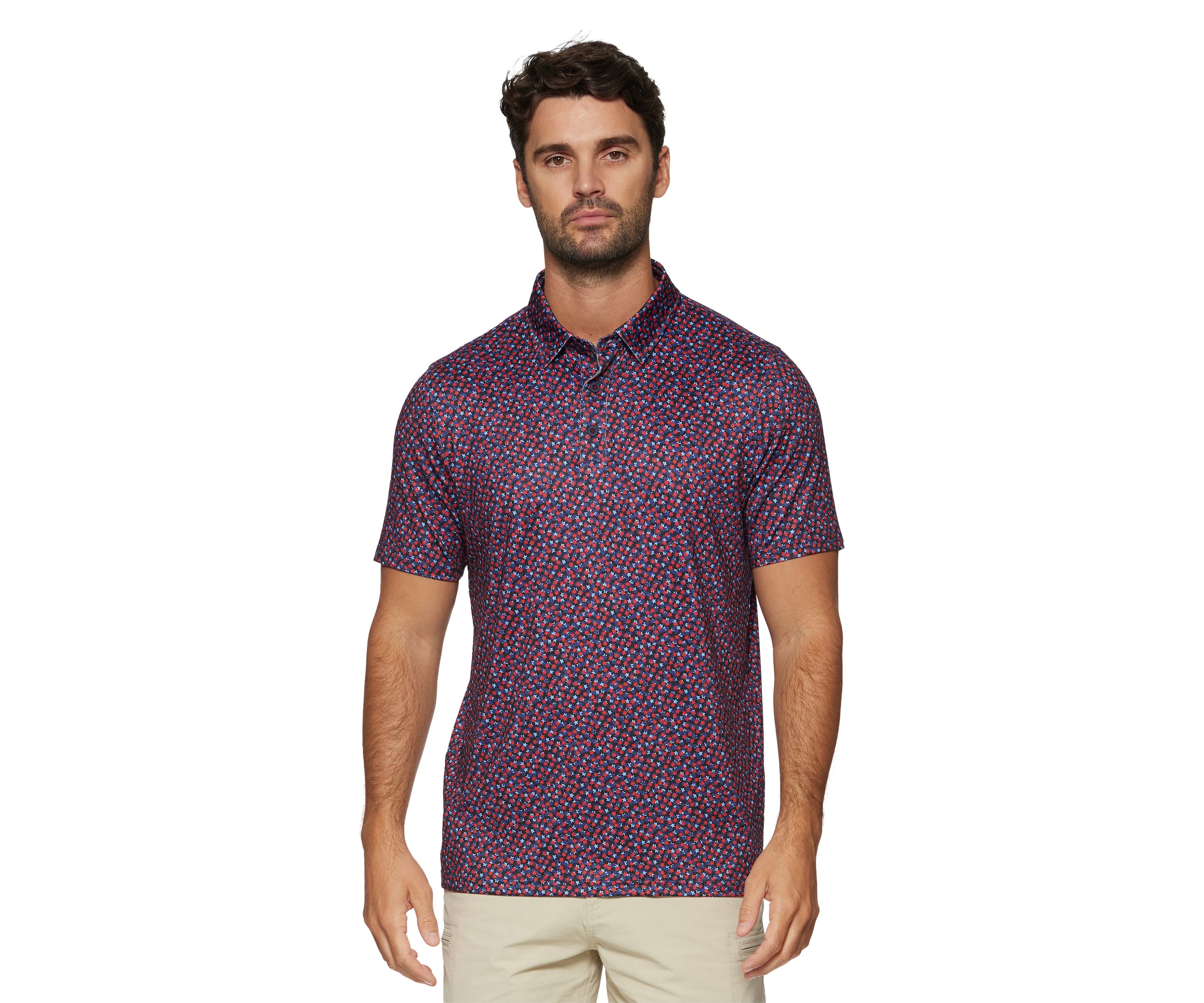 Mens MVP Winfield Star Print Polo Shirt