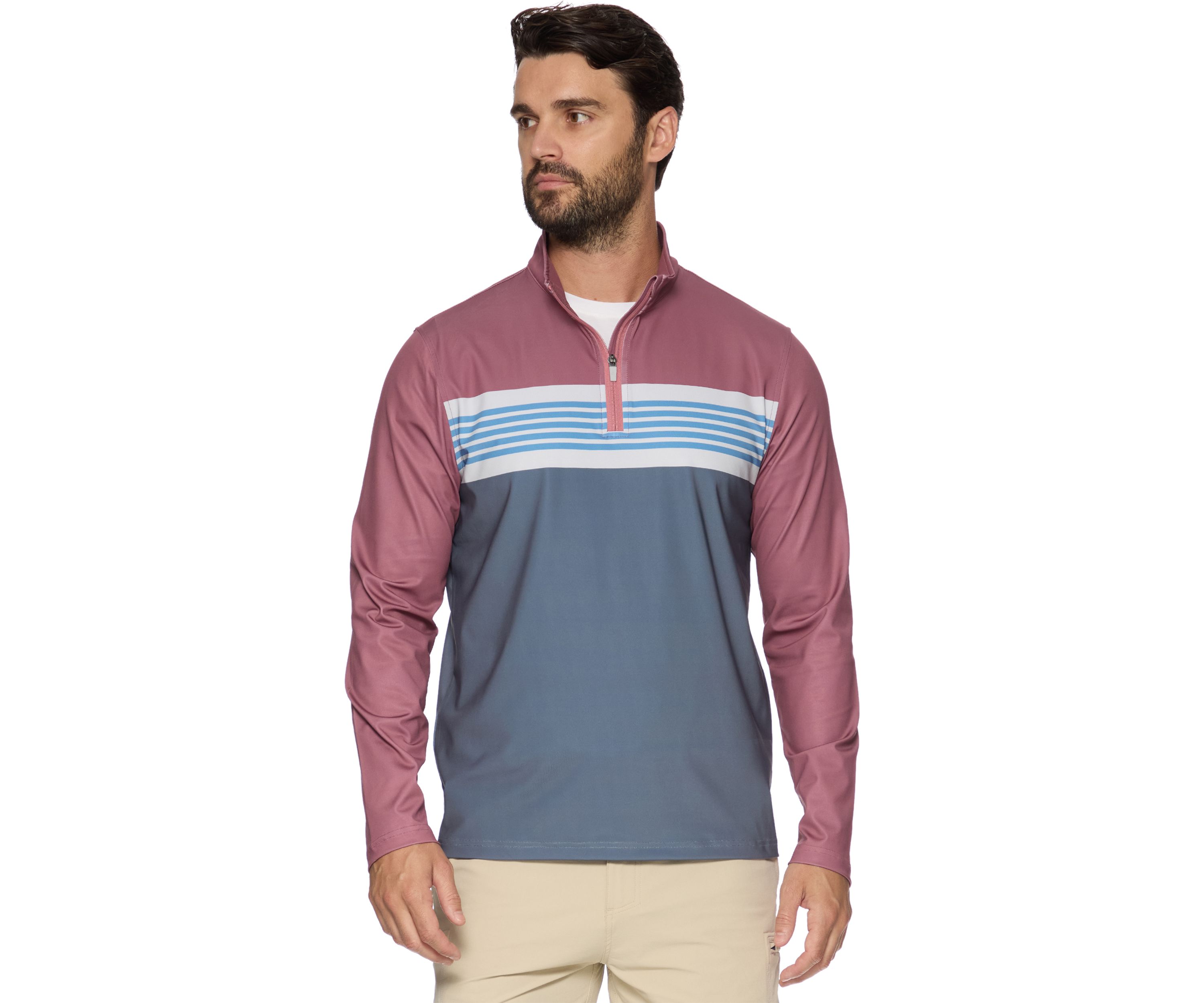 Mens Block Stripe Pullover