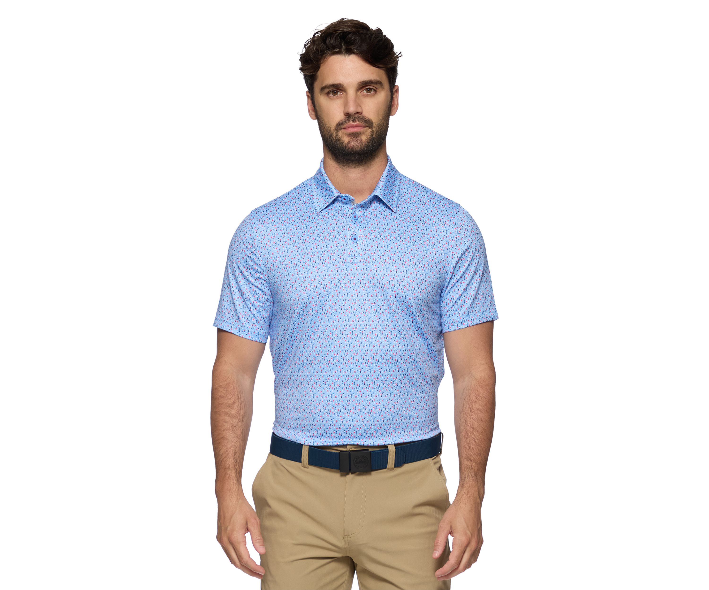 Mens Americana Fern Printed Polo Shirt