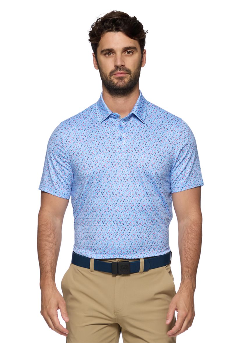 Mens Americana Fern Printed Polo Shirt