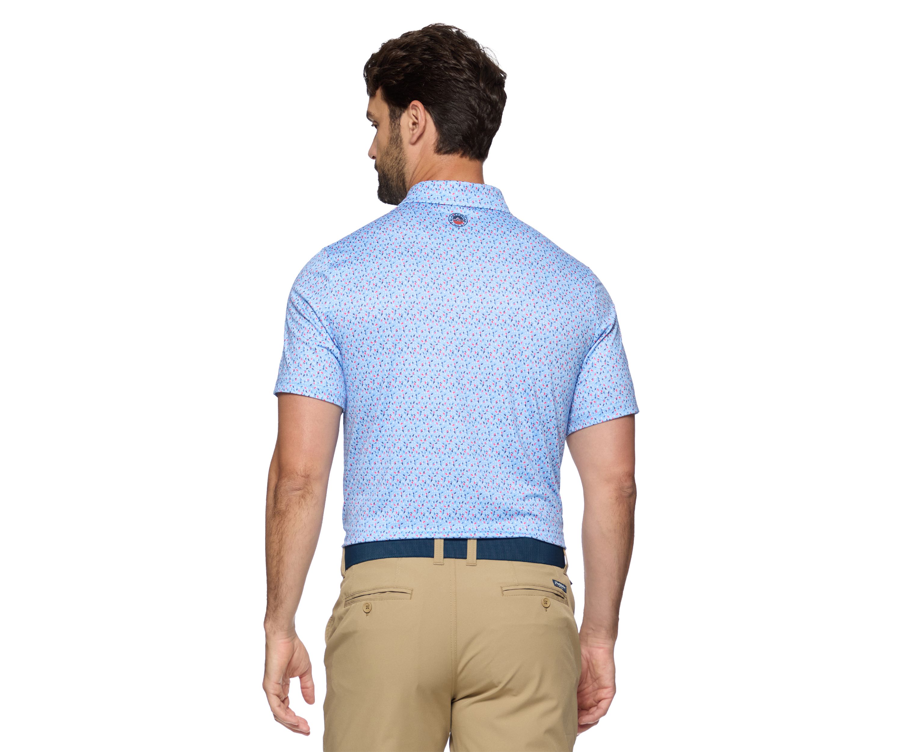 Mens Americana Fern Printed Polo Shirt