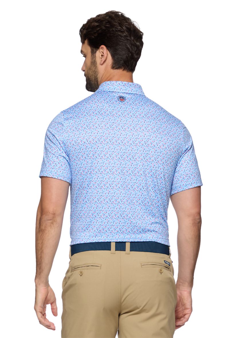 Mens Americana Fern Printed Polo Shirt